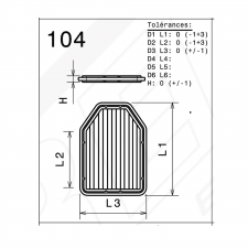Filtre à air de remplacement origine GREEN FILTER Jeep Wrangler 2.8 CRD