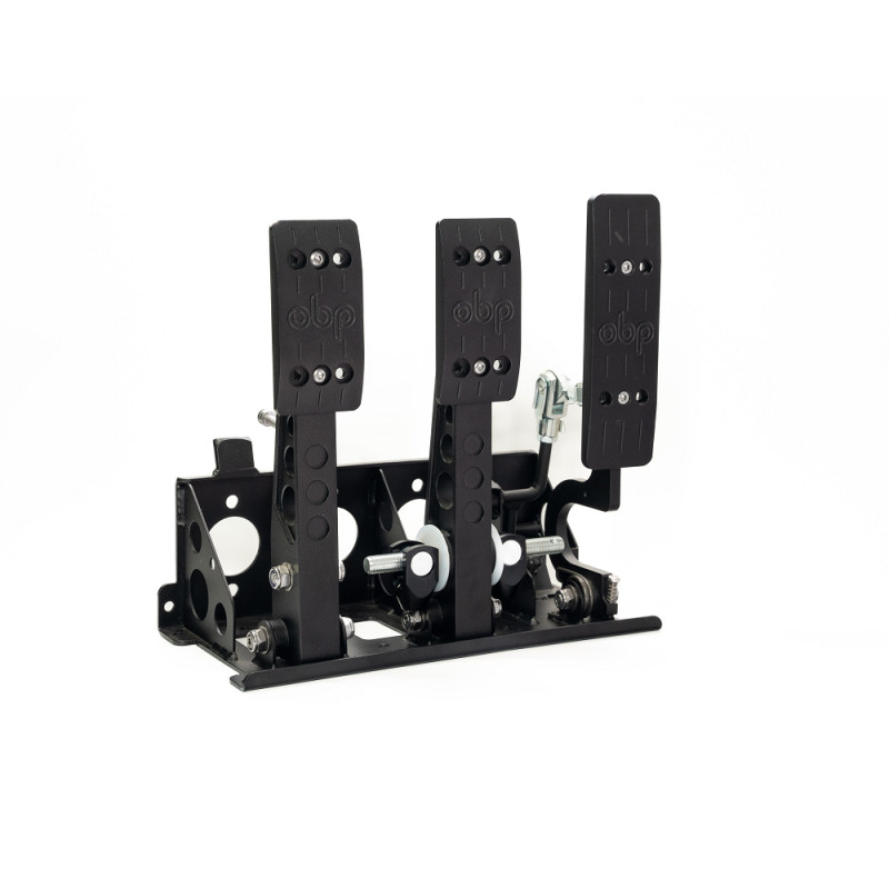 Pedalenkast Zwart 3 pedalen OBP 4,9:1 / 5,24:1 zonder hoofdremcilinder Vloermontage - OBP-0002PR-B - OBP0002PR-B - 3666618004556