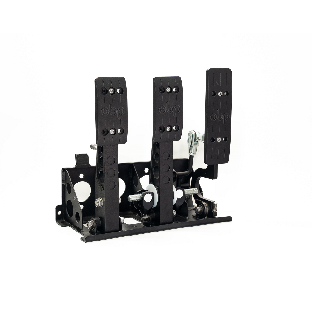 Pedalenkast Zwart 3 pedalen OBP 4,9:1 / 5,24:1 zonder hoofdremcilinder Vloermontage - OBP-0002PR-B - OBP0002PR-B - 3666618004556
