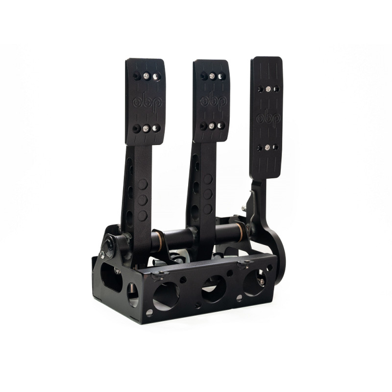 Pedalenkast Zwart 3 pedalen OBP 5,05:1-5,45:1 zonder hoofdremcilinder Vloerbevestiging - OBP-0002PRC-B - OBP0002PRC-B - 3666618004549
