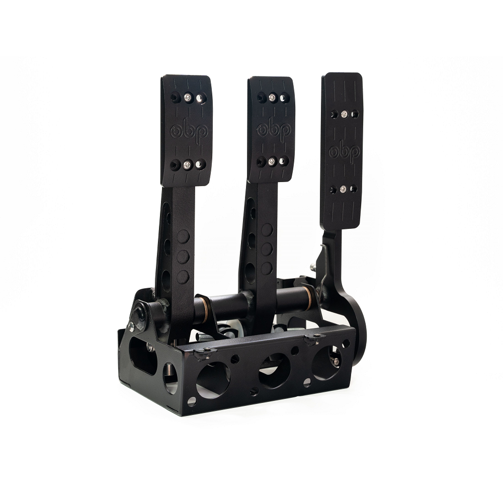 Pedal box Nero 3 pedali OBP 5,05:1-5,45:1 senza cilindro maestro Fissaggio Pavimento - OBP-0002PRC-B - OBP0002PRC-B - 3666618004549