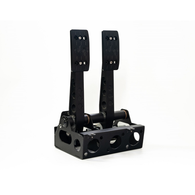 Pedalenbox zwart 2 pedalen OBP 5.05:1/5.45:1 zonder hoofdremcilinder Vloerbevestiging - OBP-0161PRC-B - OBP0161PRC-B - 3666618004525