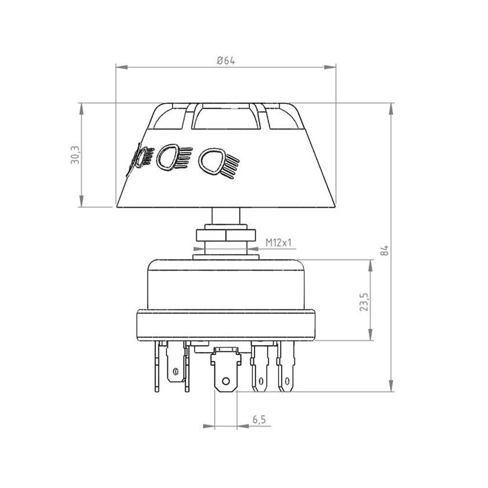 Întrerupător iluminare MF / Cnh - EL-MR230101 - MR.230101 - 3700660451132