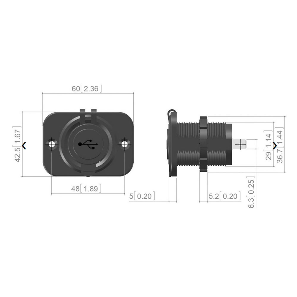 GT2i dual USB plug for cockpit - BR-USB2 - 8024827685457