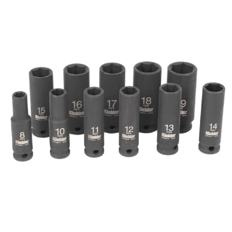 Set di 11 bussole KIELDER da 3/8" 62 mm (da 8 a 19mm) - KWT-386-01 - KWT-386-01 - 5060441191991