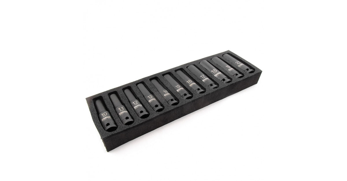 Set de 11 douilles 1/2" 80mm KIELDER (10 à 21mm)