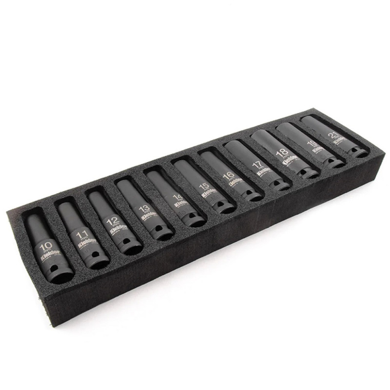 Set van 11 1/2" 80mm doppen KIELDER (10 tot 21mm) - KWT-126-04 - KWT-126-04 - 5060441193988