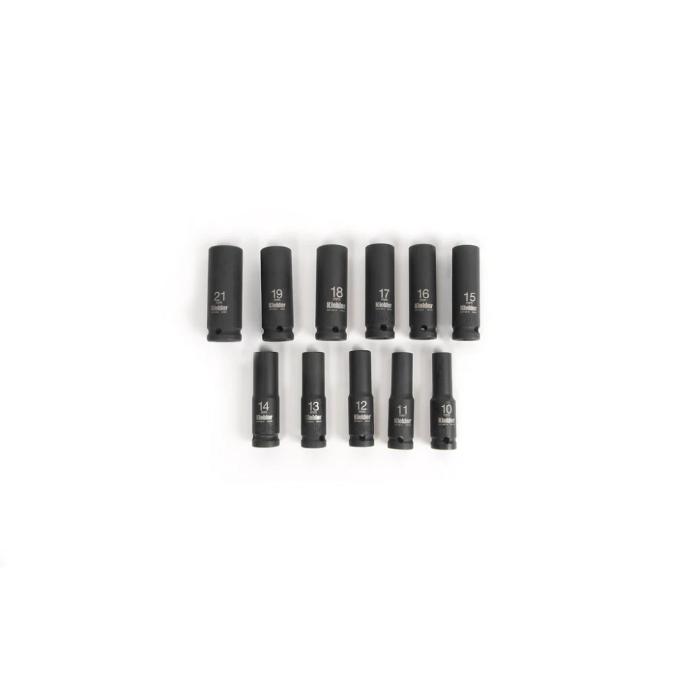 Set de 11 socli de cheie de 1/2" 80 mm KIELDER (10–21 mm) - KWT-126-04 - KWT-126-04 - 5060441193988