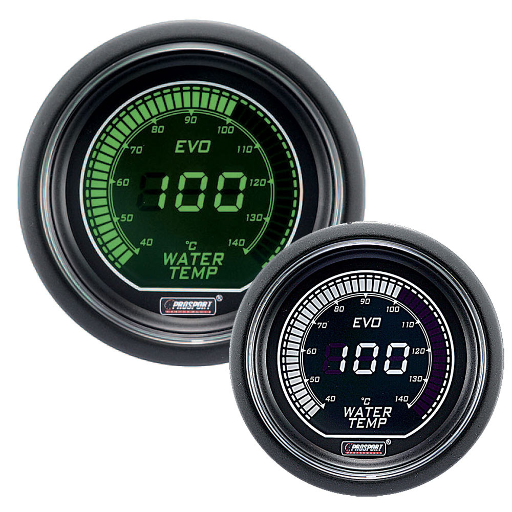 Manomètre Digital Pro-Sport Température d'Eau 52mm140°C Vert/Blanc - CT-TE-005-V-BL - 216EVOWGWT - 3661768389218