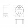 Boccola Powerflex scarico universale altezza 65mm
