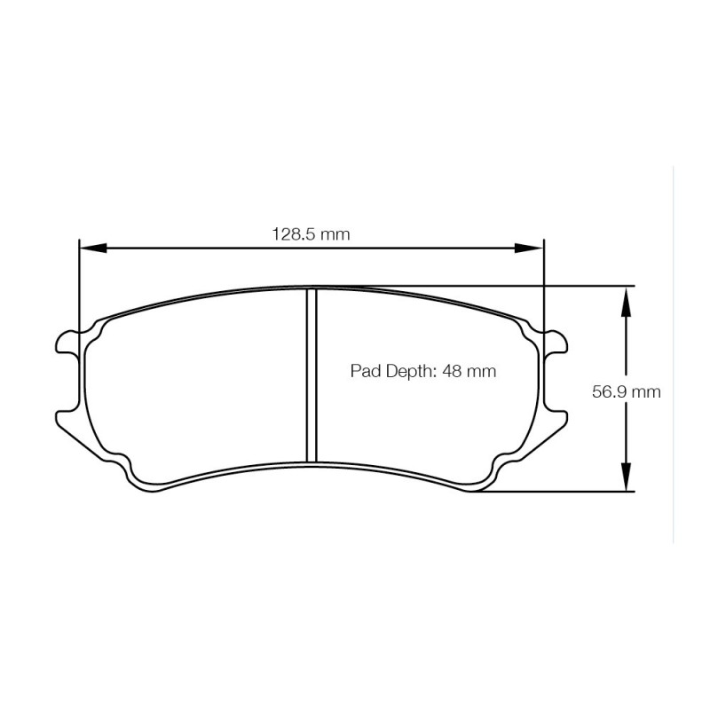 Pagid lapped brake pads S8242 RSL19,RSL29 - PA-8242R-RSL.19 - S8242R19B01 - 4056029025599