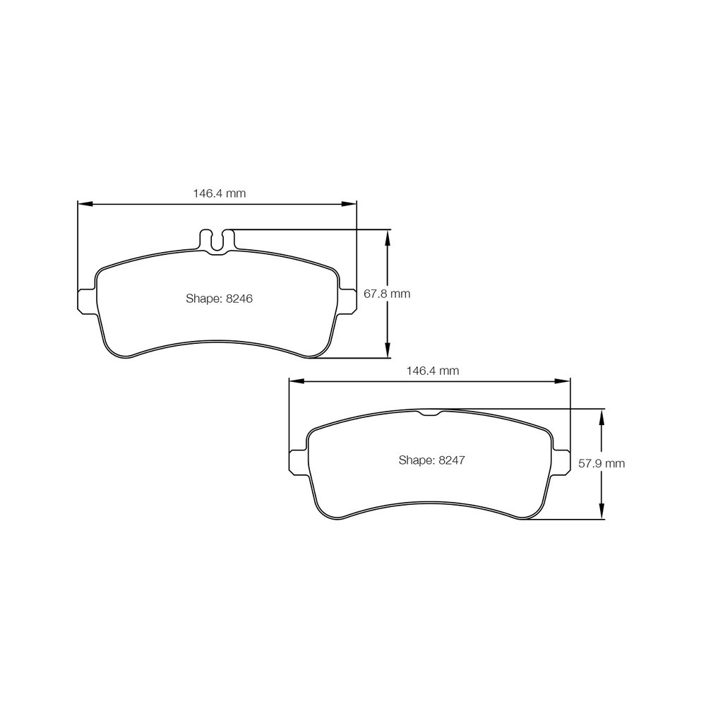 Pagid brake pads S8246 RSC1 - PA-8246-RSC.1 - S8246C01001 - 4056029044354