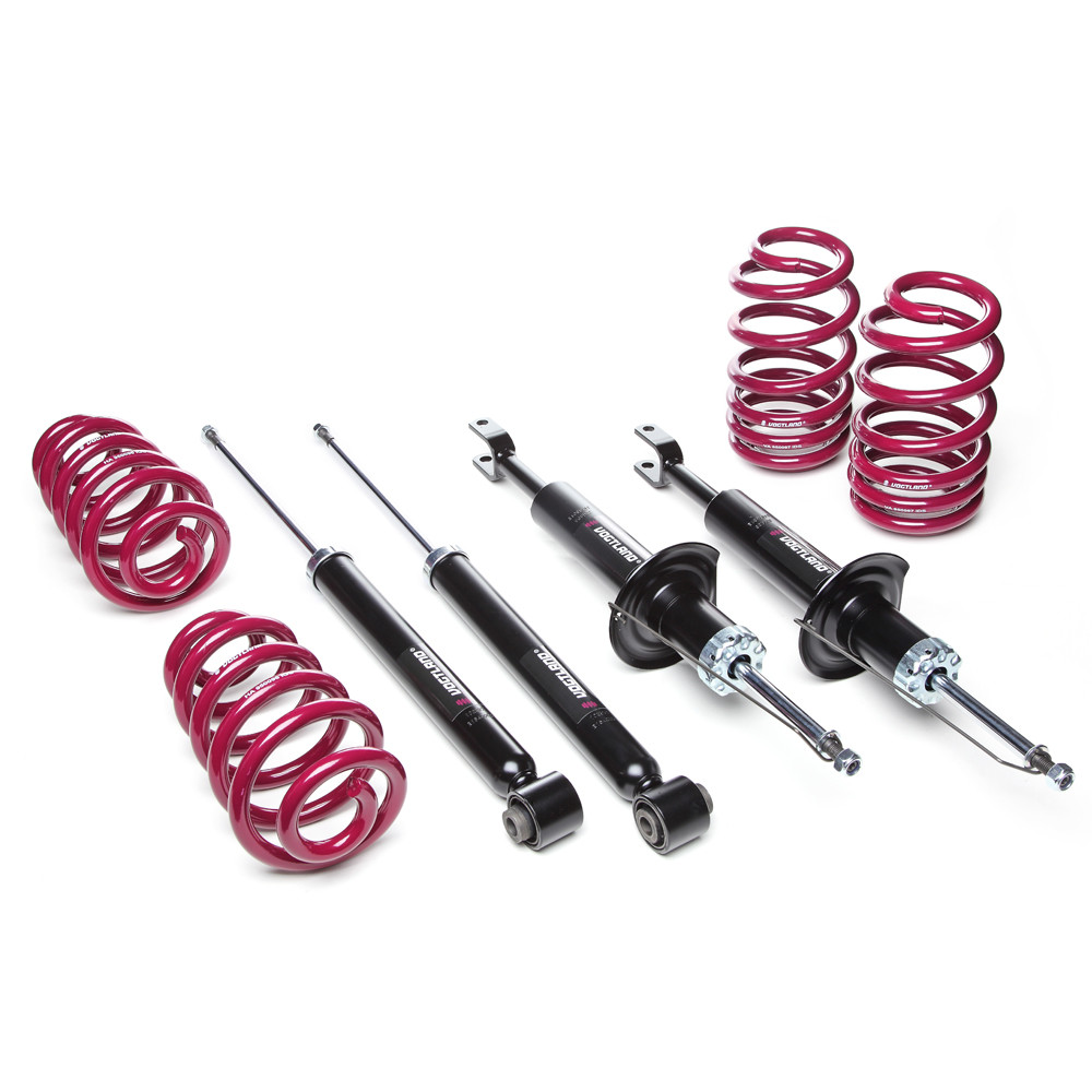 Kit amortisseurs et ressort courts VOGTLAND pour Audi A4 Avant 1.8 T quattro 150cv 2001/09-2002/07 - VOG-960011 - 960011 - 4251244609221