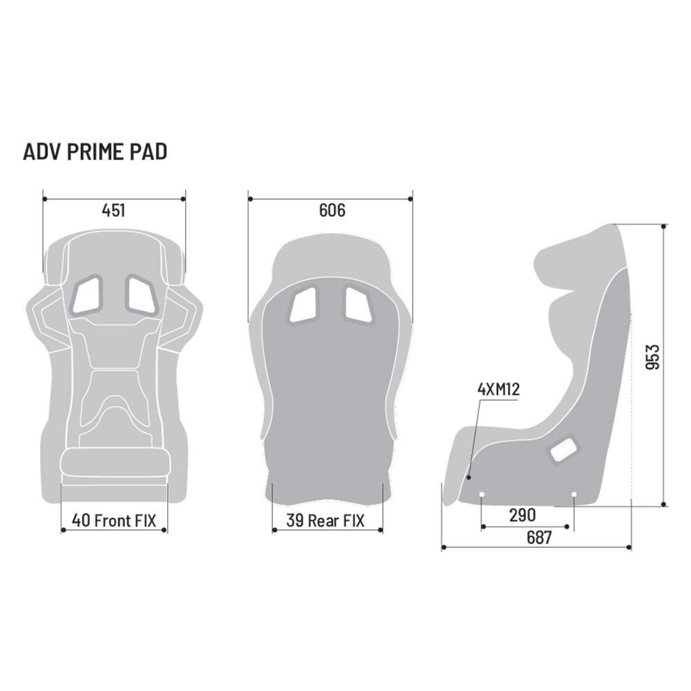 Siège baquet Sparco ADV Prime rembourré - 008033ZPNR - 008033ZPNR - 8033280495015