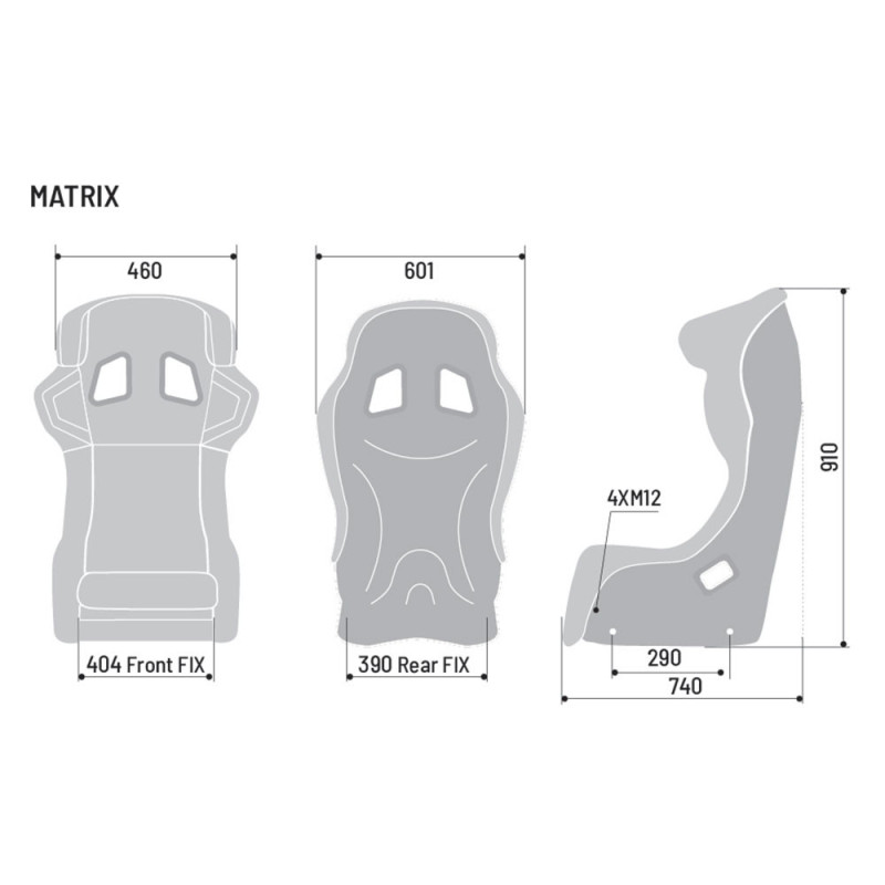 Sparco Matrix kuipstoel - 008036S.N - 008036SNR - 8033280495053