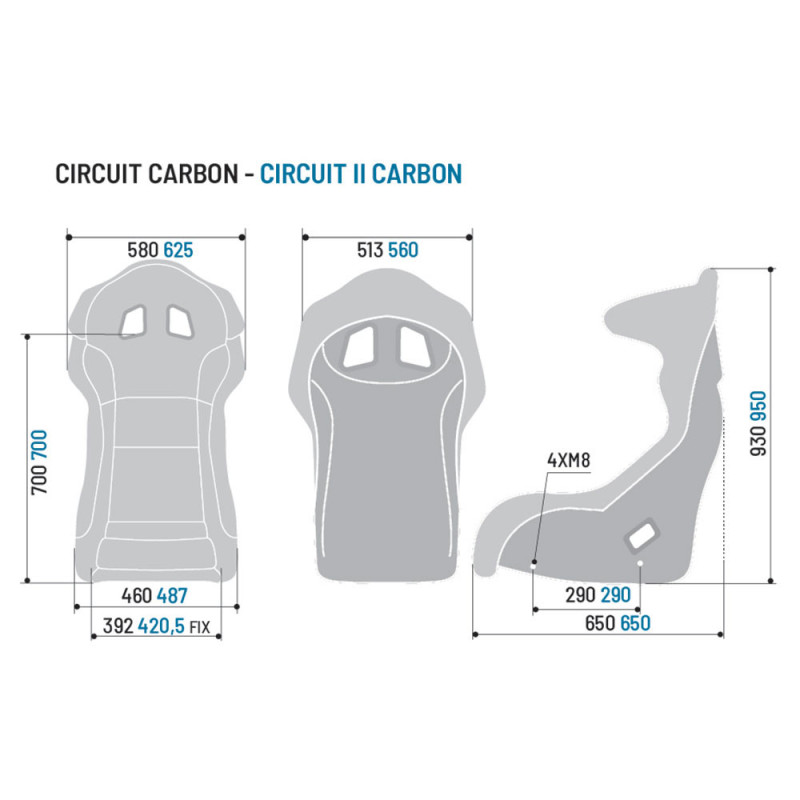 Sparco Circuit Carbon lighter seat - 008019ZNR - 008019ZNR - 8033280483142