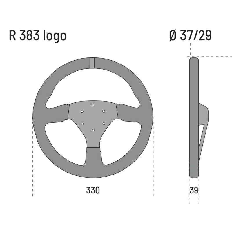 Volant Sparco 383 logo peau retournée noire - 015R383PSNLOGO - 015R383PSNLOGO - 8033280482862