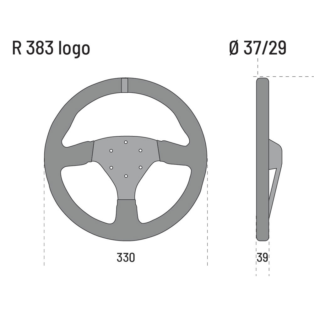 Volant Sparco 383 logo peau retournée noire - 015R383PSNLOGO - 015R383PSNLOGO - 8033280482862
