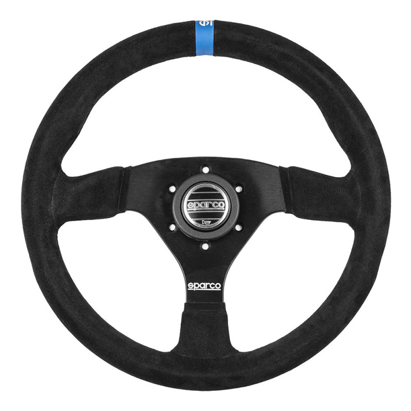 Sparco 383-logostuur, zwart gedraaid leder - 015R383PSNLOGO - 015R383PSNLOGO - 8033280482862
