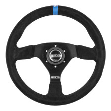 Sparco 383-logostuur, zwart gedraaid leder - 015R383PSNLOGO - 015R383PSNLOGO - 8033280482862