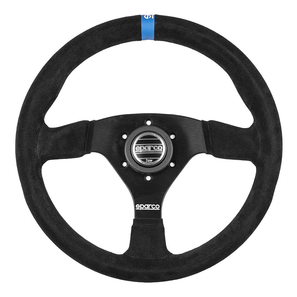 Sparco 383-logostuur, zwart gedraaid leder - 015R383PSNLOGO - 015R383PSNLOGO - 8033280482862