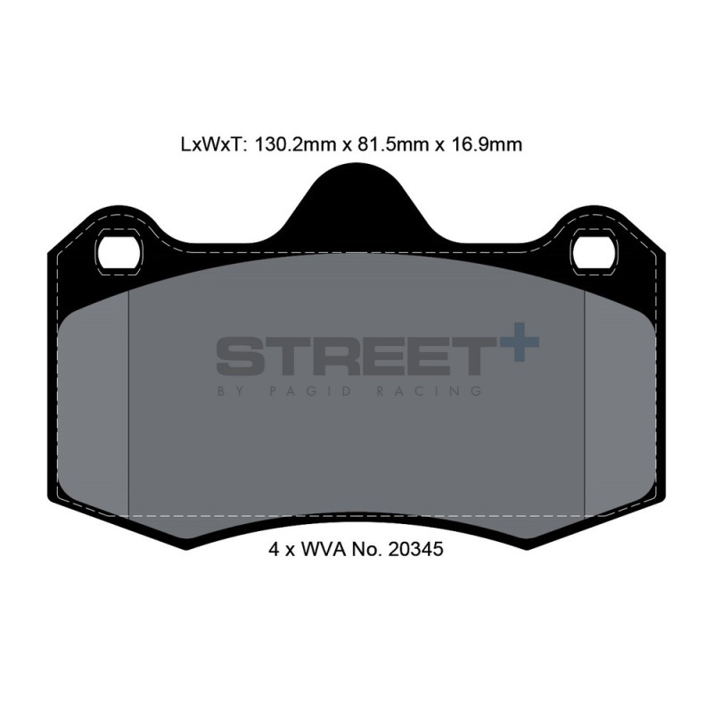 Street+ Pagid brake pads T8000 - PA-8000.ST - T8000SP2001 - 4056029064543