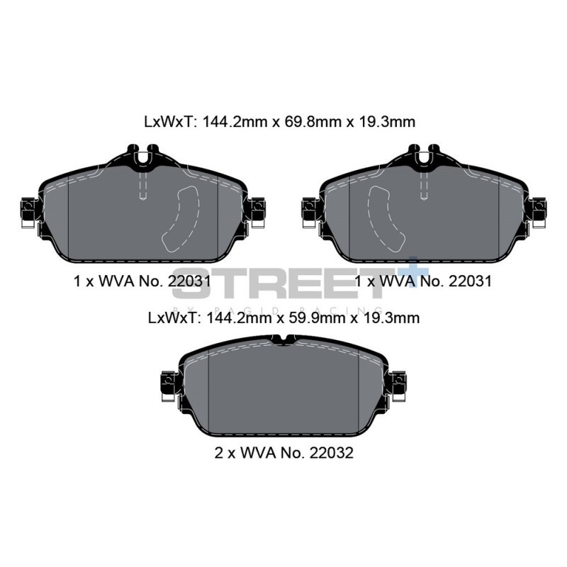 Street+ Pagid brake pads T8008 - PA-8008.ST - T8008SP2001 - 4056029064628