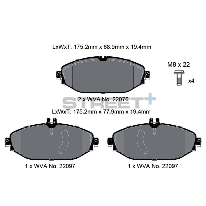 Plăcuțe de frână Pagid T8010 Street+ - PA-8010.ST - T8010SP2001 - 4056029064635