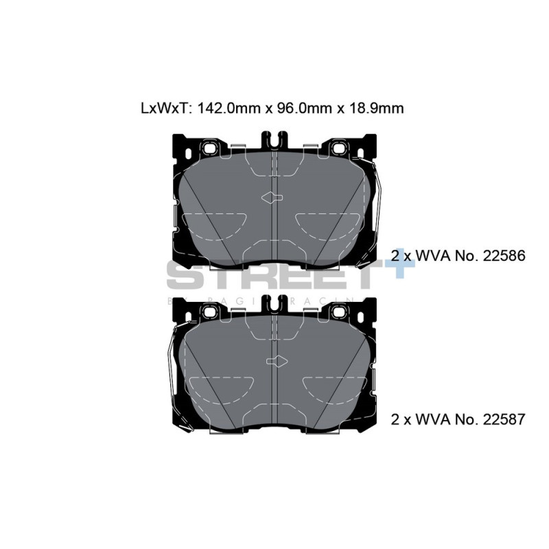 Street+ Pagid brake pads T8015 - PA-8015.ST - T8015SP2001 - 4056029064673