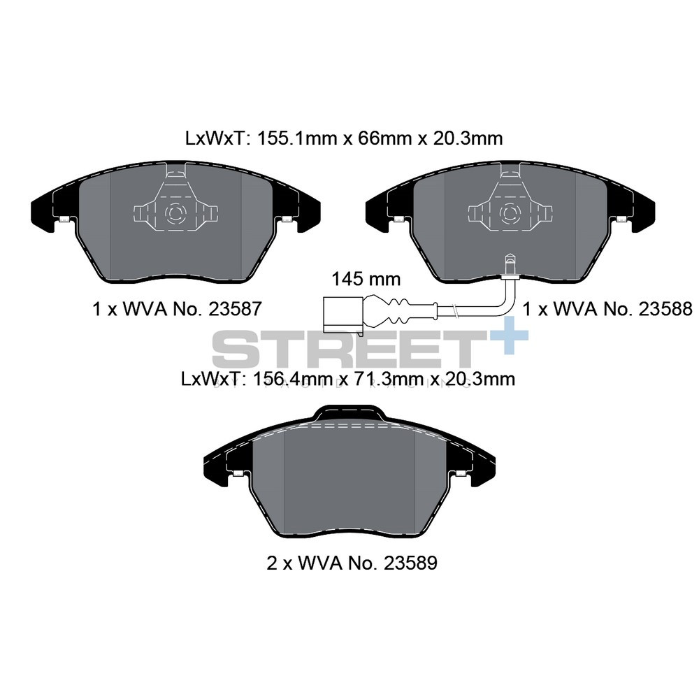 Street+ Pagid brake pads T8033 - PA-8033.ST - T8033SP2001 - 4056029064826