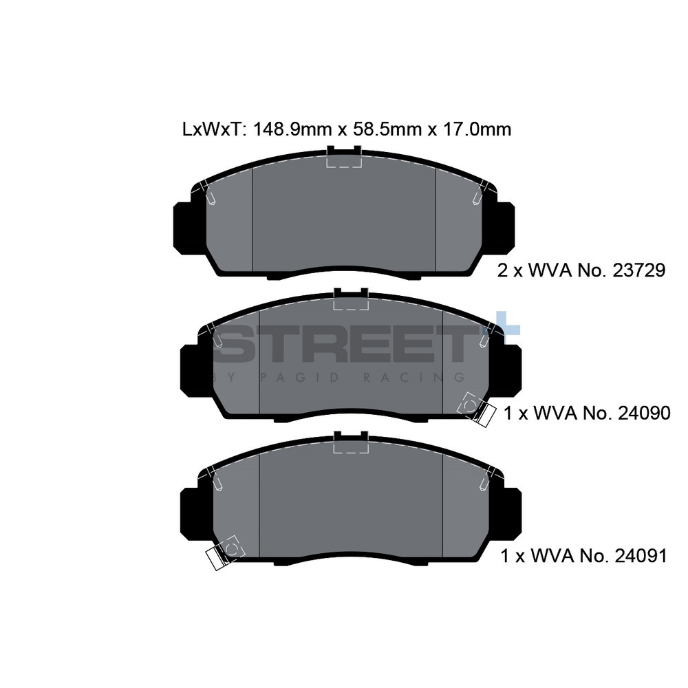 Street+ Pagid brake pads T8042 - PA-8042.ST - T8042SP2001 - 4056029064888