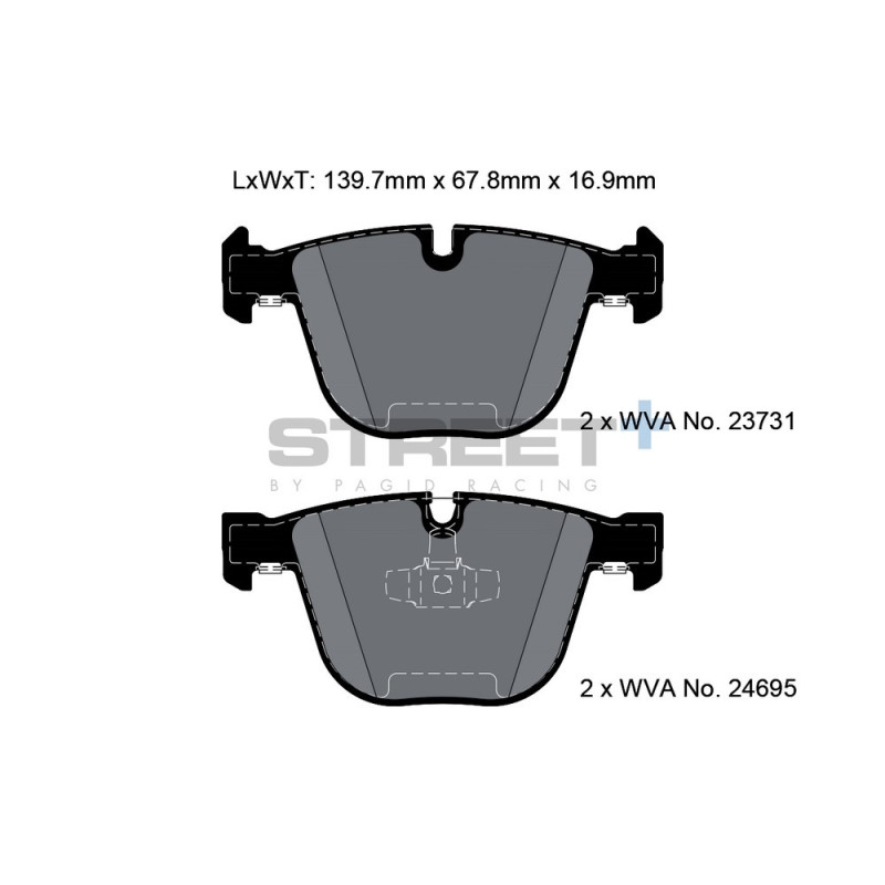 Plăcuțe de frână Pagid T8043 Street+ - PA-8043.ST - T8043SP2001 - 4056029064895