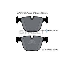 Plaquettes de frein Pagid T8043 Street+
