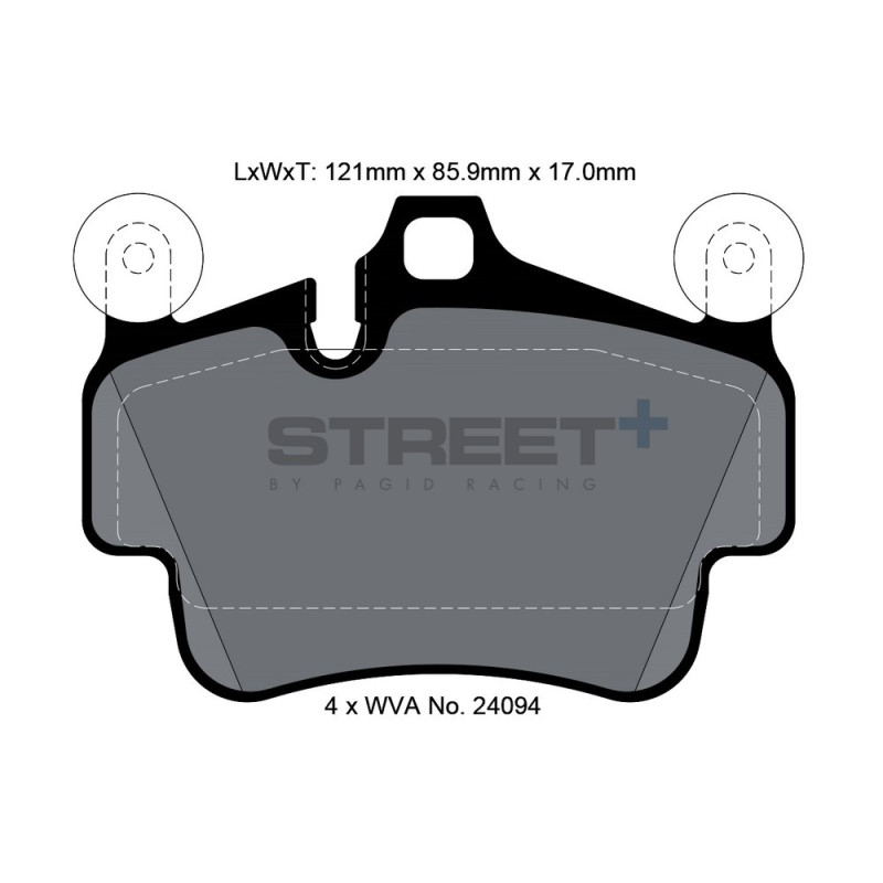 Street+ Pagid brake pads T8054 - PA-8054.ST - T8054SP2001 - 4056029065014