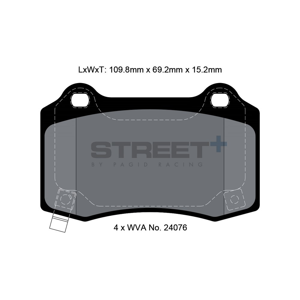 Pagid T8055 Street+ remblokken - PA-8055.ST - T8055SP2001 - 4056029065021