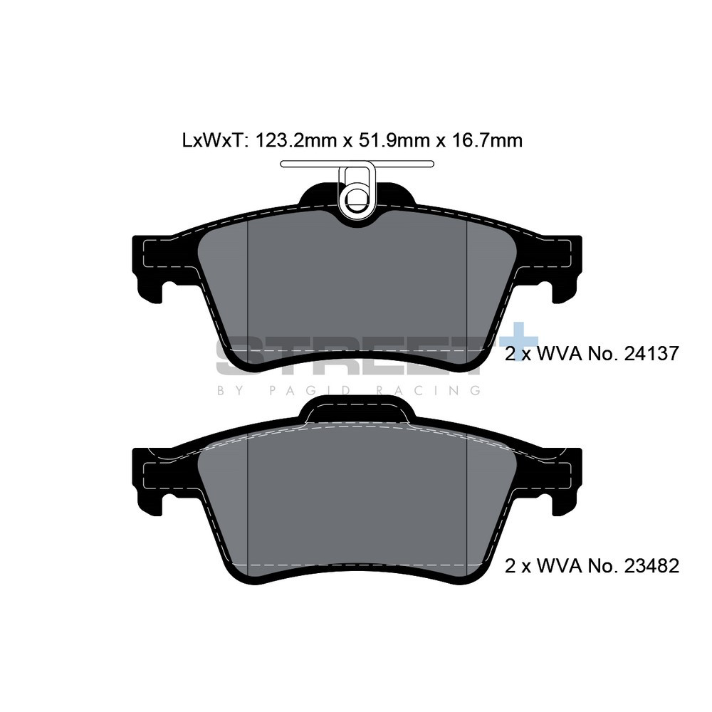 Street+ Pagid brake pads T8057 - PA-8057.ST - T8057SP2001 - 4056029065045