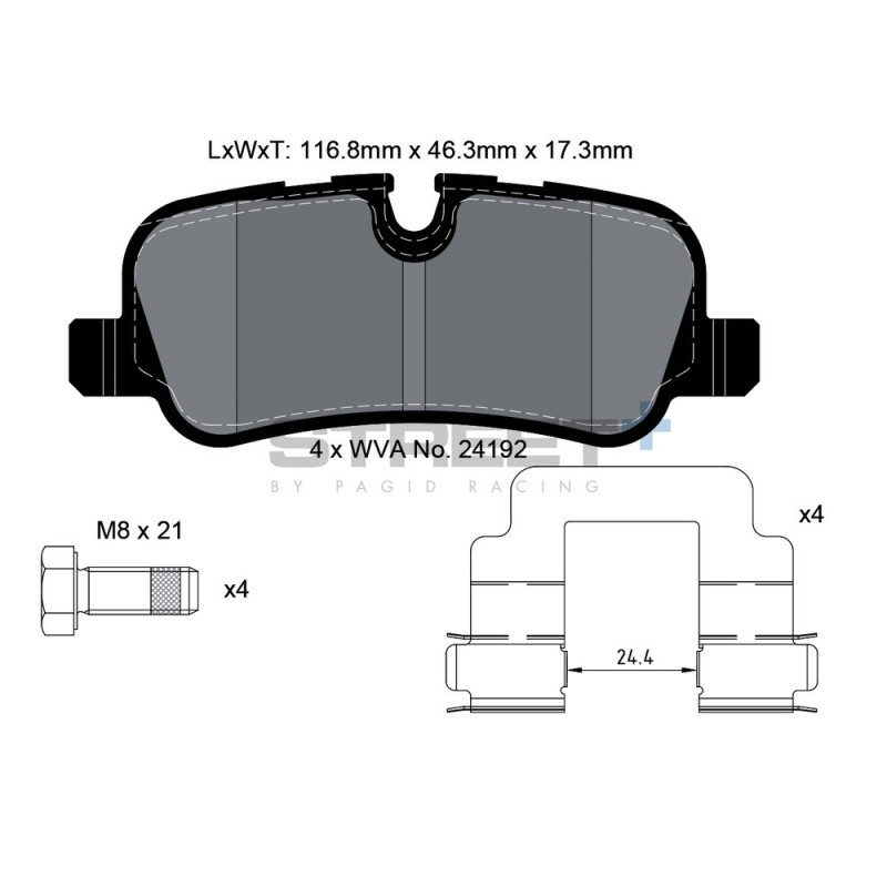 Pagid T8061 Street+ remblokken - PA-8061.ST - T8061SP2001 - 4056029065076