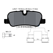 Street+ Pagid brake pads T8061