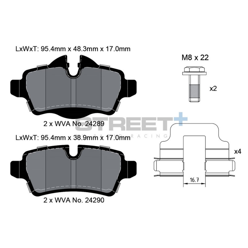 Plăcuțe de frână Pagid T8066 Street+ - PA-8066.ST - T8066SP2001 - 4056029065106
