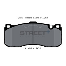 Street+ Pagid brake pads T8068