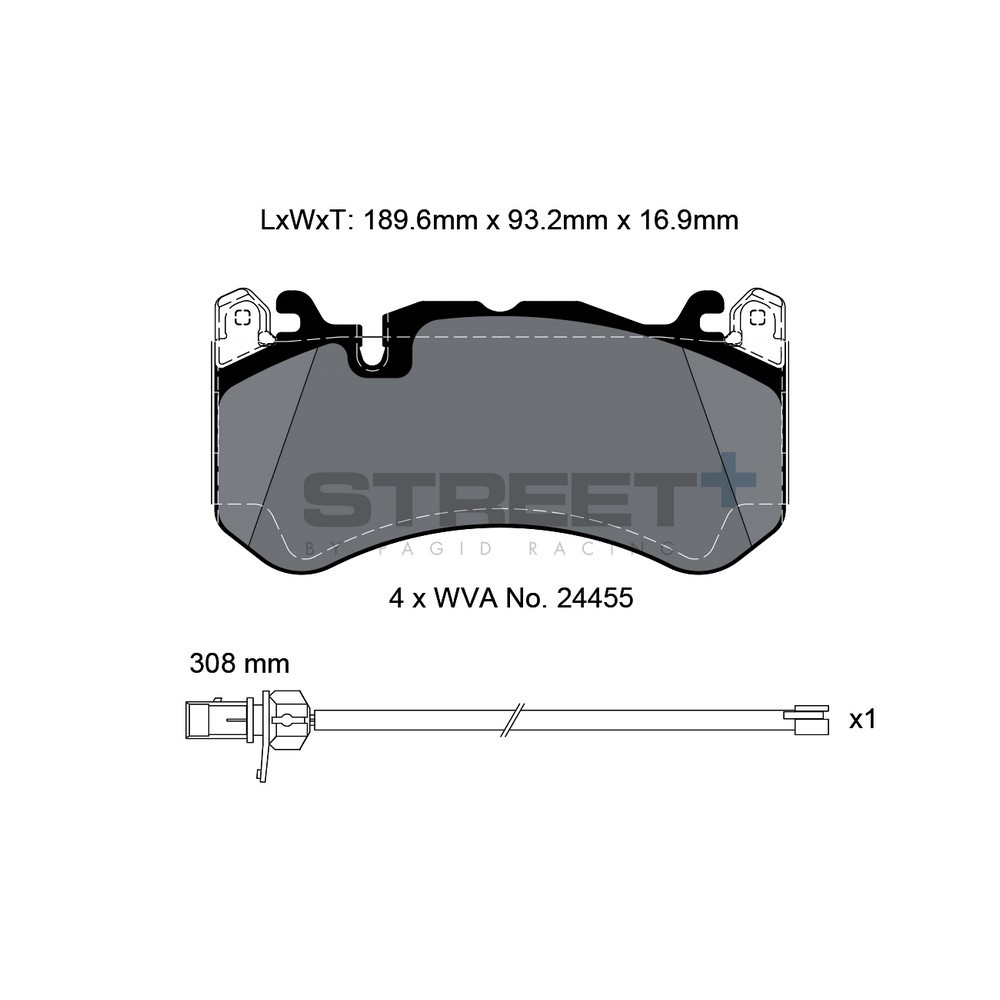 Pagid T8073 Street+ remblokken - PA-8073.ST - T8073SP2001 - 4056029065144