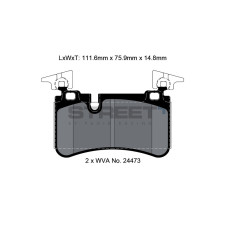 Plaquettes de frein Pagid T8074 Street+