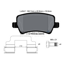 Street+ Pagid brake pads T8076