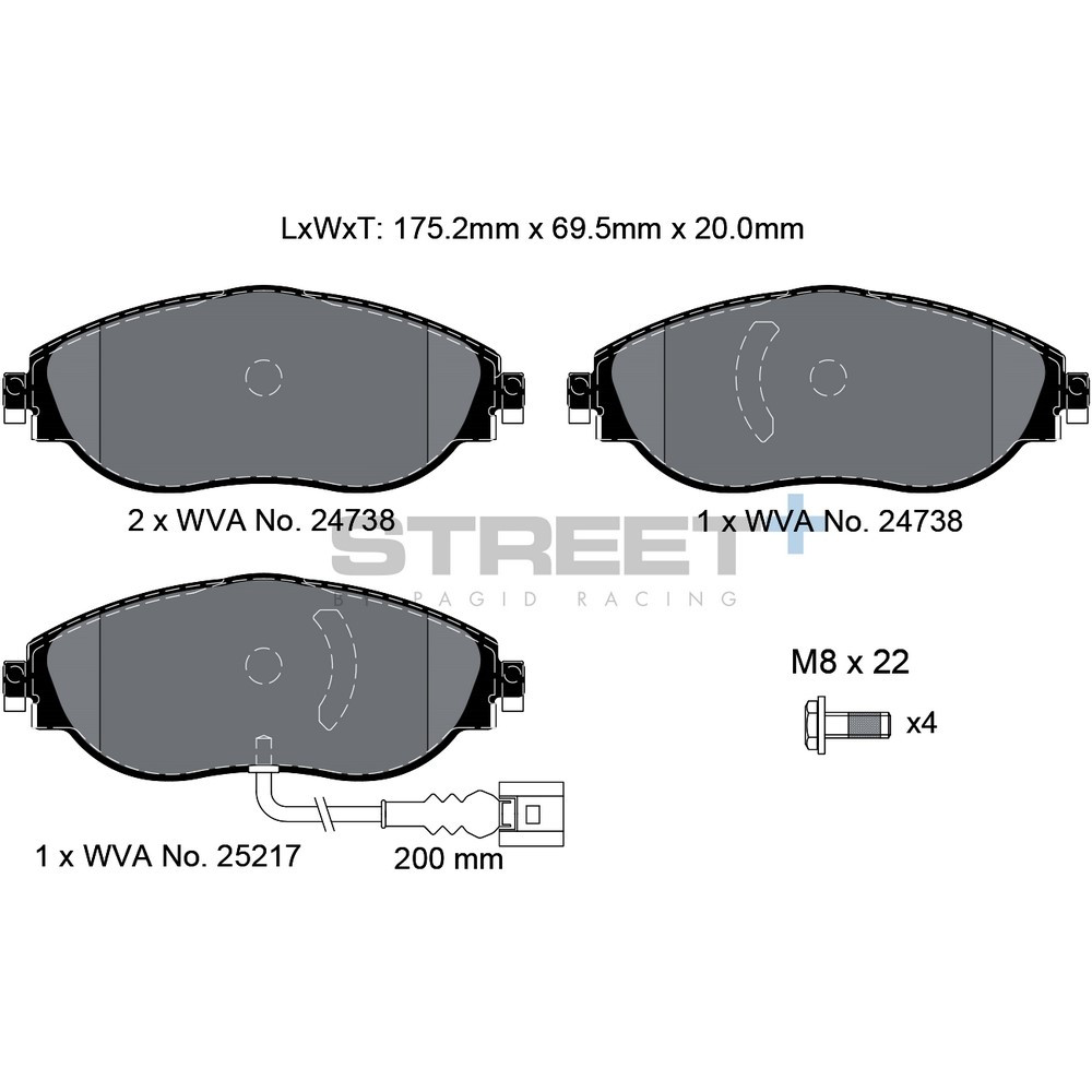 Plăcuțe de frână Pagid T8092 Street+ - PA-8092.ST - T8092SP2001 - 4056029065274