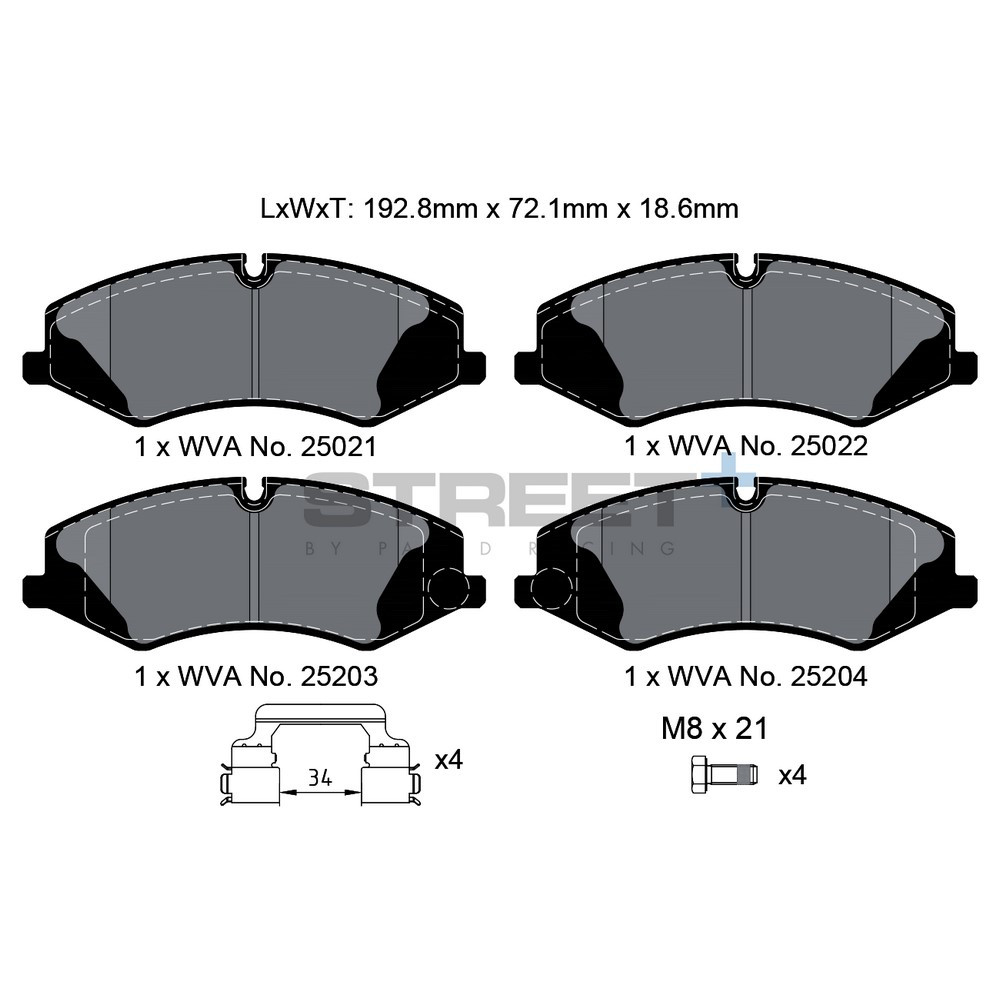 Plaquettes de frein Pagid T8103 Street+ - PA-8103.ST - T8103SP2001 - 4056029065328