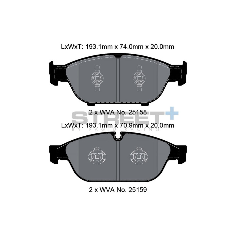 Street+ Pagid brake pads T8109 - PA-8109.ST - T8109SP2001 - 4056029065397
