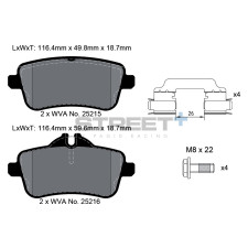 Street+ Pagid brake pads T8115