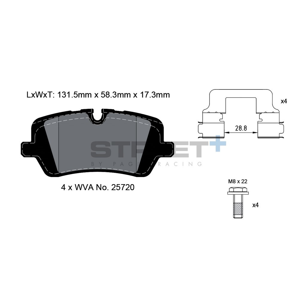 Street+ Pagid brake pads T8123 - PA-8123.ST - T8123SP2001 - 4056029065502