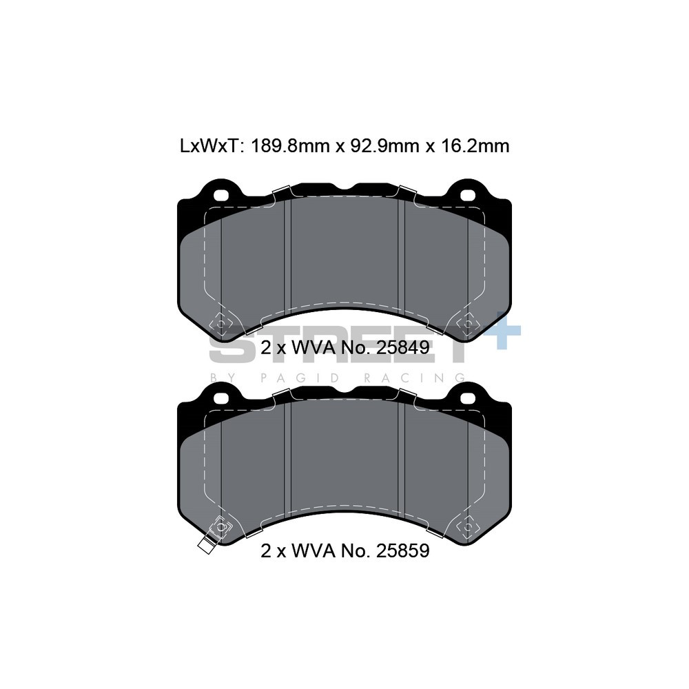 Street+ Pagid brake pads T8127 - PA-8127.ST - T8127SP2001 - 4056029065519