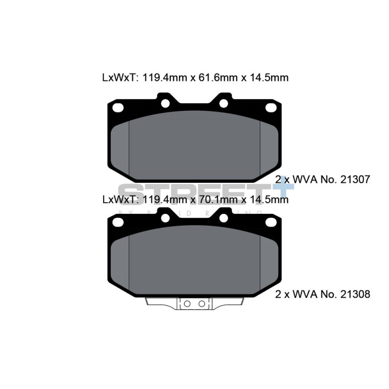 Plaquettes de frein Pagid T8154 Street+ - PA-8154.ST - T8154SP2001 - 4056029064574